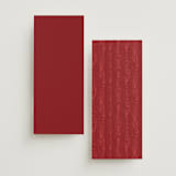"Moiré" - Foil-Pressed Menus in Crimson by Studio Suku - Back of Card Options
