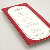 "Moiré" - Foil-Pressed Menus in Crimson by Studio Suku - Detail