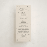 "Supernova" - Foil-Pressed Menus in Ecru by Jennifer Lew - Front