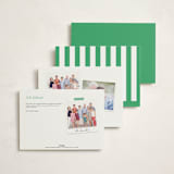 "Crossed Keys" - Foil-Pressed Moving Announcements in Grass by mo kelley - Back of Card Options