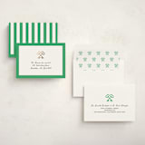 "Crossed Keys" - Foil-Pressed Moving Announcements in Grass by mo kelley - Assembled