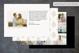 "Jotted" - Wedding Announcements in Golden by Ashley Hegarty - Back of Card Options