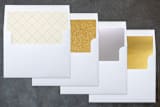 "Jotted" - Wedding Announcements in Golden by Ashley Hegarty - Envelope Liner Options