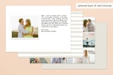 "Let Love Shine" - Wedding Announcements in Gold by Kelly Ventura - Back of Card Options