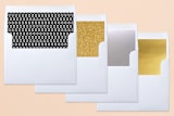 "Let Love Shine" - Wedding Announcements in Gold by Kelly Ventura - Envelope Liner Options