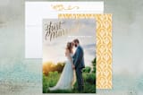 "Married Script" - Wedding Announcements in Gold by Rebecca Daublin - Assembled