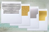 "Married Script" - Wedding Announcements in Gold by Rebecca Daublin - Envelope Liner Options