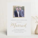 "Modern Photo Frame" - Wedding Announcements in Gold by Hooray Creative - Front