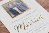 "Modern Photo Frame" - Wedding Announcements in Gold by Hooray Creative - Detail