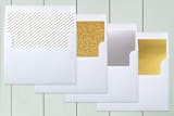 "Modern Photo Frame" - Wedding Announcements in Gold by Hooray Creative - Envelope Liner Options