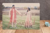 "Aglow" - Wedding Announcements in Rose Gold by Annie Clark - Front