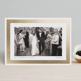 "Bright Border" - Wedding Announcements in Gold by kelli hall - Front