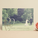 "Love + Heart" - Wedding Announcements in Goldenrod by Kelly Ventura - Front