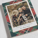 "Fancy Plaid" - Holiday Cards in Coal by Petra Kern - Detail