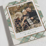 "Fancy Plaid" - Holiday Cards in Vanilla by Petra Kern - Detail