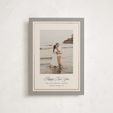 "Striped Elegance" - Holiday Cards in Linen by Kelly Schmidt - Front