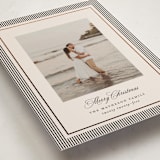 "Striped Elegance" - Holiday Cards in Linen by Kelly Schmidt - Detail