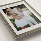 "Foil Frame" - Holiday Cards in Sage by Nicole Walsh - Detail