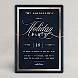 "Refinement" - Party Invitations in Midnight by Jennifer Lew - Front