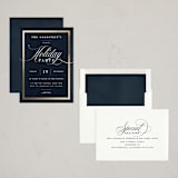 "Refinement" - Party Invitations in Midnight by Jennifer Lew - Assembled