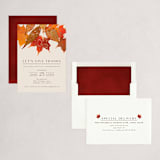 "Gilded Autumn Leaves" - Party Invitations in Spice by Heather Schertzer - Assembled