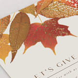 "Gilded Autumn Leaves" - Party Invitations in Spice by Heather Schertzer - Detail