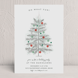 "Tinsel Tree" - Party Invitations in Tinsel by Rebecca Durflinger - Front