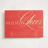 "Joy Flourish" - Party Invitations in Holly Berry by Melanie Kosuge - Front
