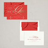 "Joy Flourish" - Party Invitations in Holly Berry by Melanie Kosuge - Assembled