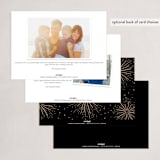 "Firecracker Delight" - Party Invitations in Eclipse by Everett Paper Goods - Back of Card Options