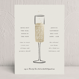 "Champagne Flute" - Party Invitations in Cream by mo kelley - Front