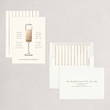 "Champagne Flute" - Party Invitations in Cream by mo kelley - Assembled