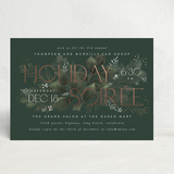 "Tis the season" - Party Invitations in Evergreen by Leah Bisch - Front