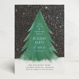 "Snowfall" - Party Invitations in Night Sky by Julie Murray - Front
