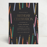 "scattered candles" - Party Invitations in Midnight by Ellen Schlegelmilch - Front