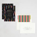 "scattered candles" - Party Invitations in Midnight by Ellen Schlegelmilch - Assembled