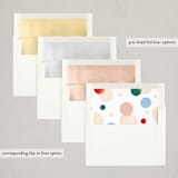 "Bubbles" - Party Invitations in Apple by Elly - Envelope Liner Options