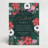 "Christmas florals" - Party Invitations in Coal by Hooray Creative - Front