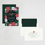 "Christmas florals" - Party Invitations in Coal by Hooray Creative - Assembled