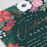 "Christmas florals" - Party Invitations in Coal by Hooray Creative - Detail