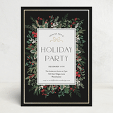 "Holiday Bash" - Party Invitations in Ebony by Susan Moyal - Front