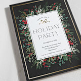 "Holiday Bash" - Party Invitations in Ebony by Susan Moyal - Detail