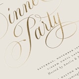 "Fancy Feast" - Party Invitations in Vanilla by Spinsugar - Detail