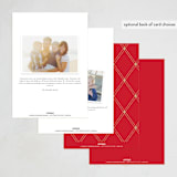 "Holly Border" - Party Invitations in Poinsettia by Robert and Stella - Back of Card Options
