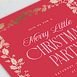 "Holly Border" - Party Invitations in Poinsettia by Robert and Stella - Detail