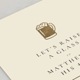 "Raise A Glass" - Party Invitations in Creme by mo kelley - Detail