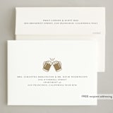 "Raise A Glass" - Party Invitations in Creme by mo kelley - FREE Recipient Addressing