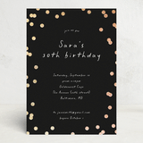 "Simple Confetti" - Party Invitations in Midnight by Erin L. Wilson - Front