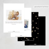 "Simple Confetti" - Party Invitations in Midnight by Erin L. Wilson - Back of Card Options