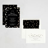 "Simple Confetti" - Party Invitations in Midnight by Erin L. Wilson - Assembled